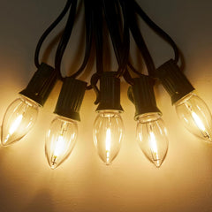 15 Pack Warm White C7 LED Christmas Bulbs