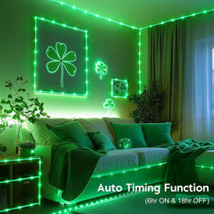 2 Pack Battery Operated Christmas Lights - 66FT 200 LED Rope Lights