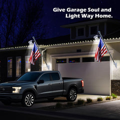 Solar Flag Pole Lights – Fits 1-2.36" & 1-1.5" Poles, IP65 Waterproof, 6-18H LED