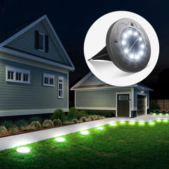 Solar In-Ground Lights - 12 Pack, White, Waterproof