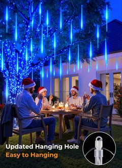Brightown Christmas Lights Outdoor, 11.8 Inch 8 Tube Blue Icicle Lights