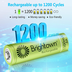 8 Count / 1300mAh / AA Battery