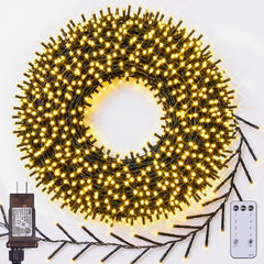 1000 LED 50FT Christmas Firecracker Cluster Lights, 12 Modes Timer Remote