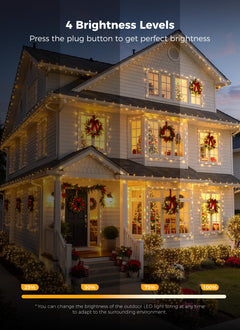 1000 LED 50FT Christmas Firecracker Cluster Lights, 12 Modes Timer Remote
