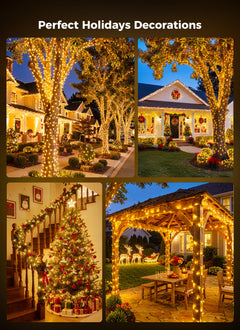 1000 LED 50FT Christmas Firecracker Cluster Lights, 12 Modes Timer Remote