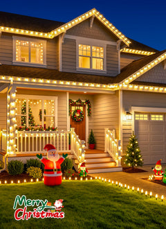 138ft 200 LED C9 Strawberry Solar Christmas String Lights Outdoor, Warm White, Timer & 8 Modes