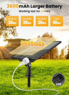 Brightown 108FT 52LED Solar String Lights Outdoor, Remote & USB Port, Shatterproof Bulb