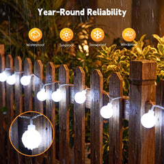 21FT 60 LED Battery Operated Globe Fairy Lights for Christmas Decor, 8 Modes, Cool White