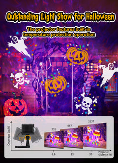 Halloween Projector Lights, 26 HD Effects