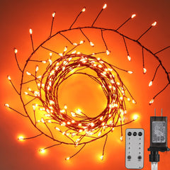 1 x 10 Feet / 200 LED / Orange / Black Wire