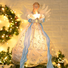 16.9 Inches / Angel with Star / Warm White