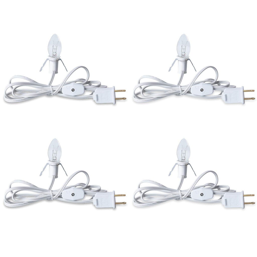 4 Pack / 6 Feet / Clear