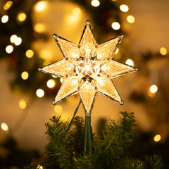 10.8 Inches / 10 Bulbs / Clear Octagram