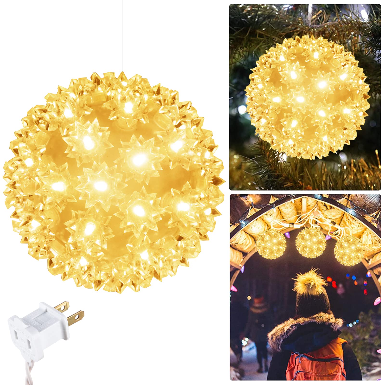 Christmas Outdoor LED Hanging Sphere Lighted –