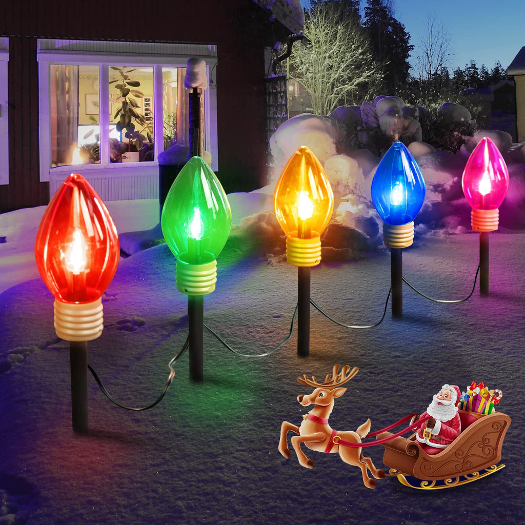2 Pack / 8.5 Feet / 5 Bulbs / Multicolor