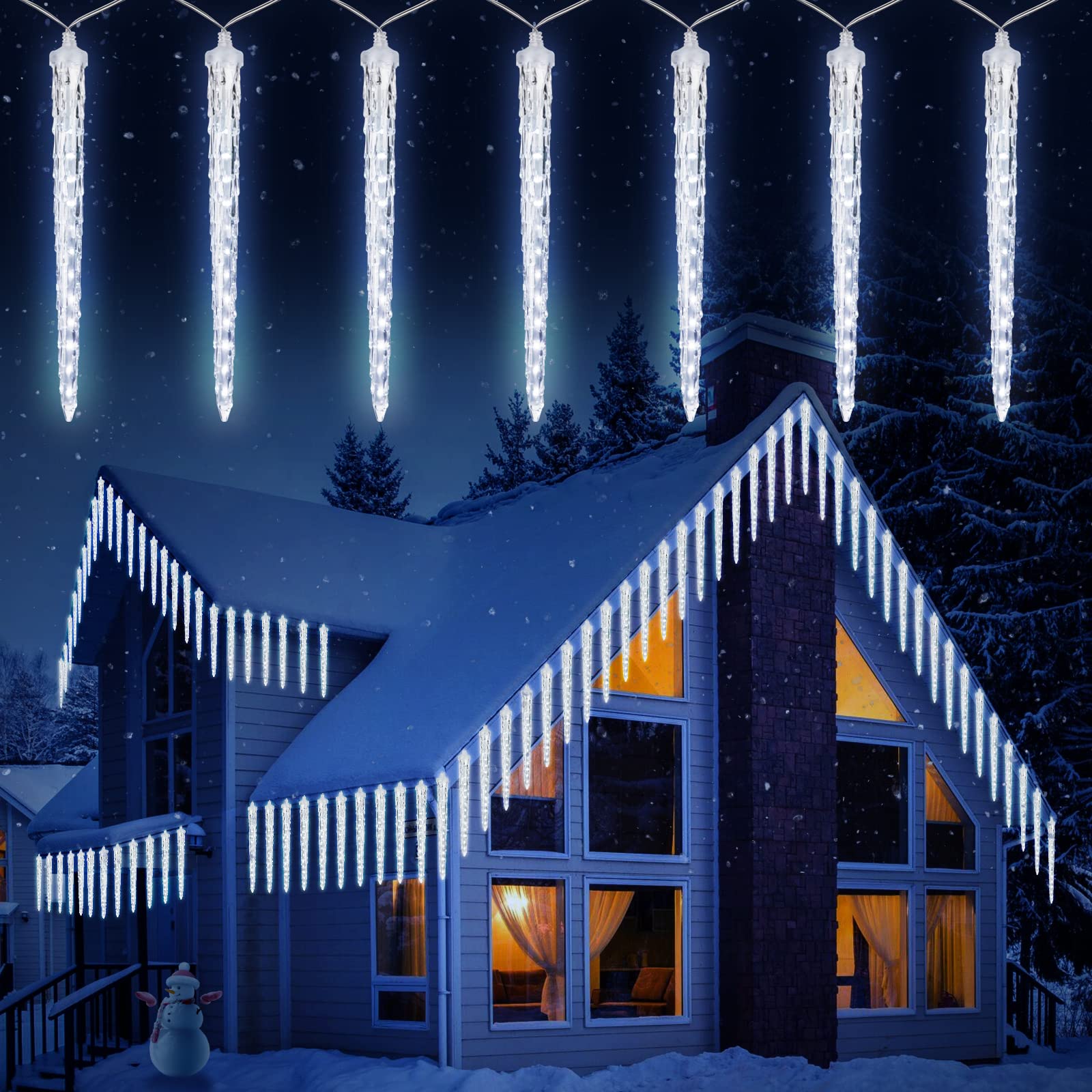 Christmas LED Icicle String Lights, Meteor Shower – Brightown Decor
