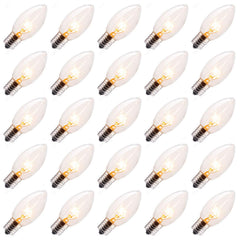 25 Count / Clear Bulbs / Warm White