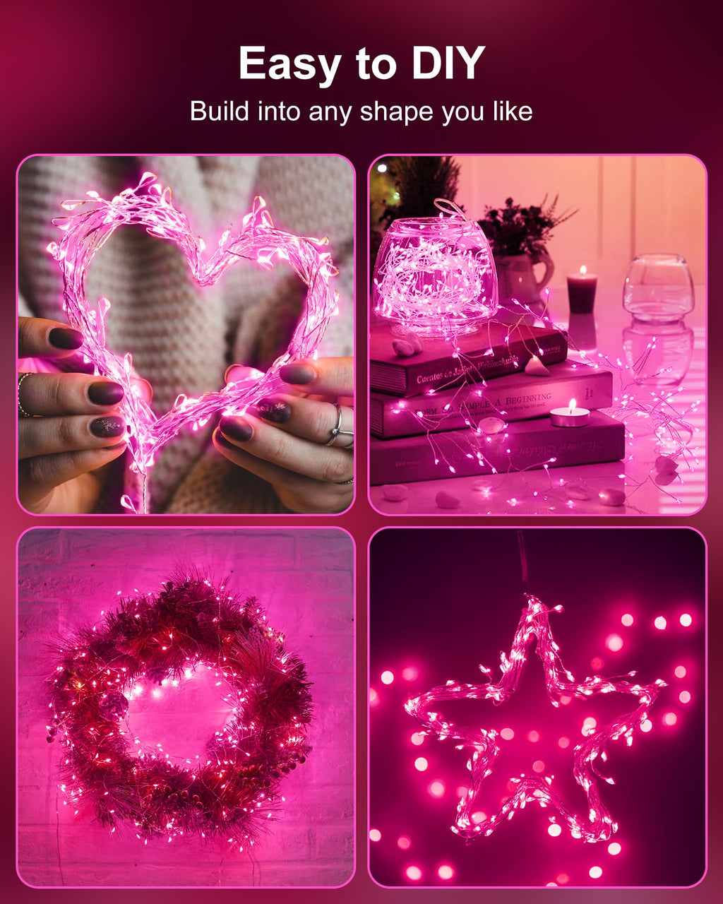 1 x 5 Feet / 60 LED / Pink