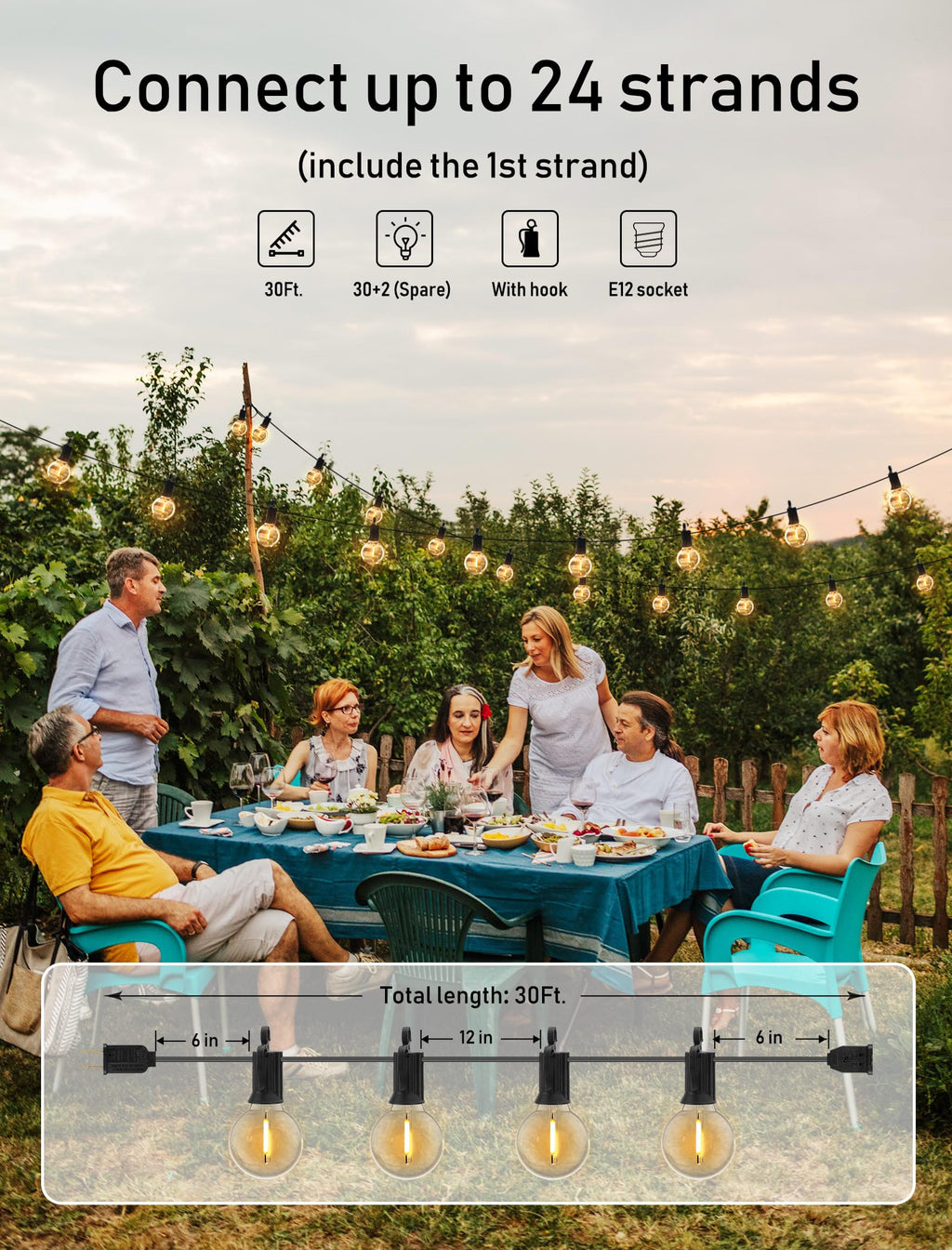 30 Feet / 30 LED / Warm White