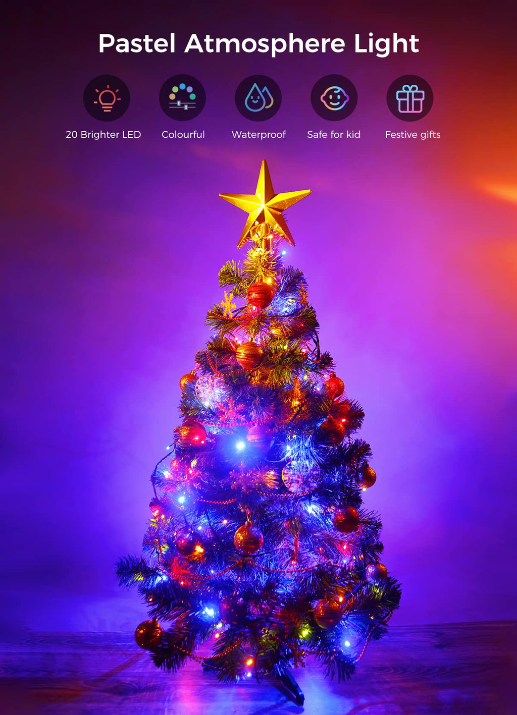 12 x 7 Feet / 20 LED / Pastel