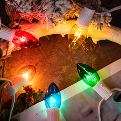 25 Feet / 25 Satin Bulbs / Multicolor