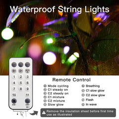 F5 Mini Lights with Adapeter & Remote, 8 Modes