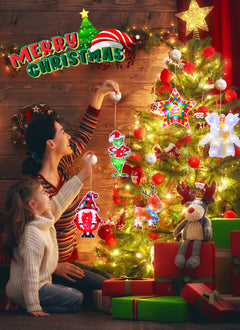 Christmas Window Silhouette Lights, 5PCs Battery Operated