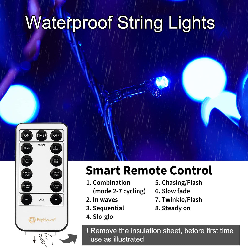 168 Feet / 600 LED / Blue / Green Wire