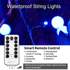 168 Feet / 600 LED / Blue / Green Wire