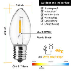 C9 Christmas Lights LED Replacement Bulbs