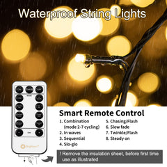 168 Feet / 600 LED / Warm White / Green Wire