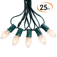 25 Feet / 25 Clear Bulbs / Warm White