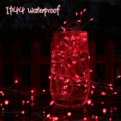 1 x 10 Feet / 200 LED / Red / Silver Wire