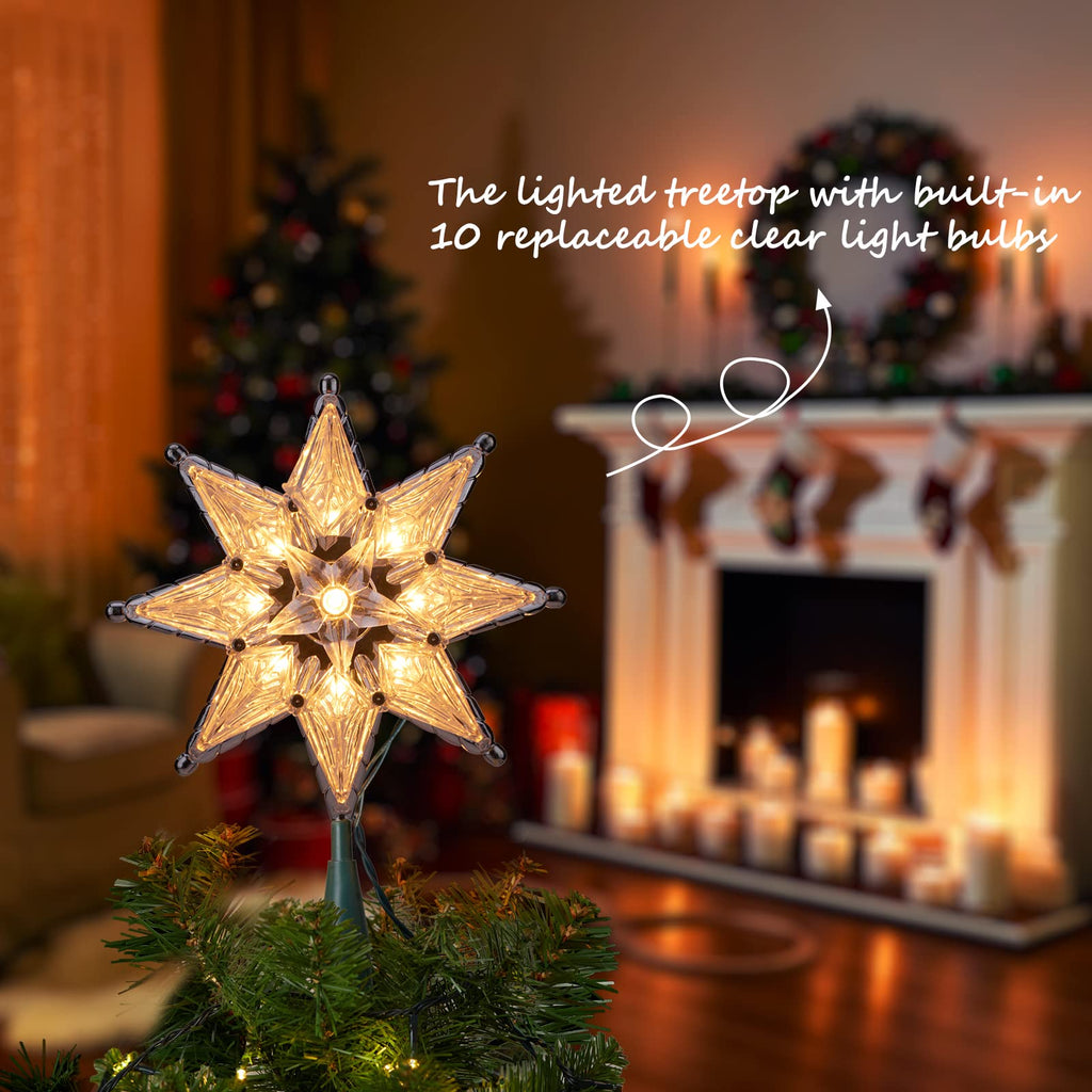 10.8 Inches / 10 Bulbs / Clear Octagram