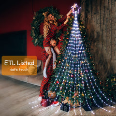 Christmas Tree String Lights with Star Topper