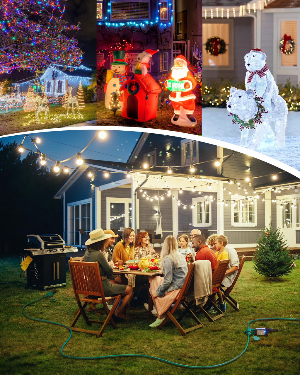 50 FT / 6 Outlets / Green