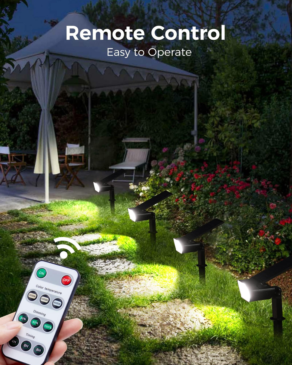 4 Pack / 3 Colors / Remote