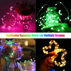Color Changing Fairy Lights with Remote, 12 Colors, 12 Light Modes