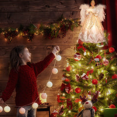 16.9 Inches / Angel with Candle / Warm White