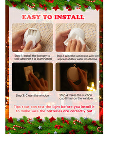 Christmas Window Silhouette Lights, 5PCs Battery Operated