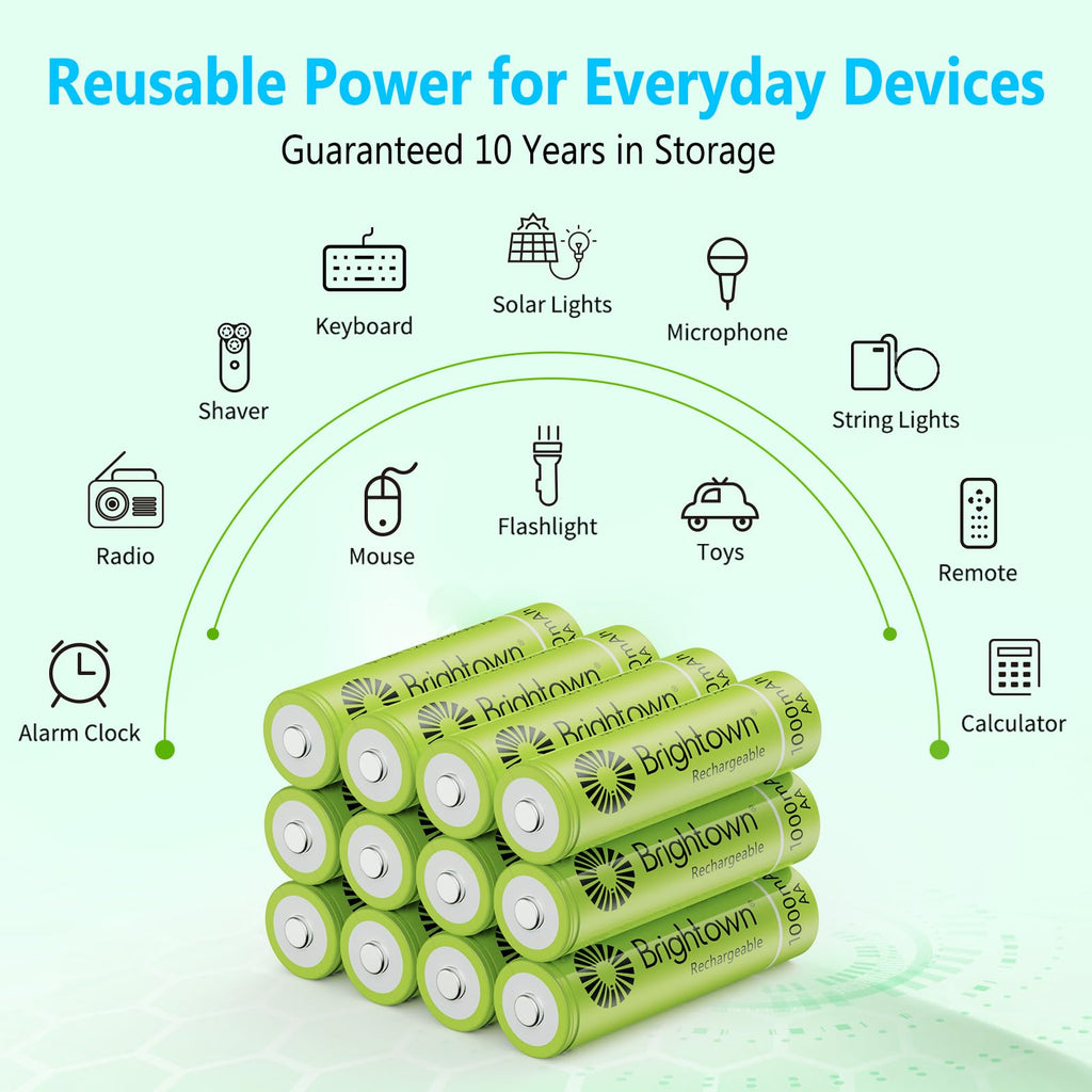 12 Count / 1000mAh / AA Battery