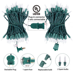 1 x 25 Feet / 100 Bulbs / Warm white