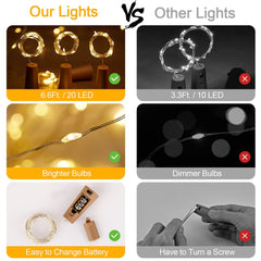 16 x 6.6 Feet / 20 LED / Warm White