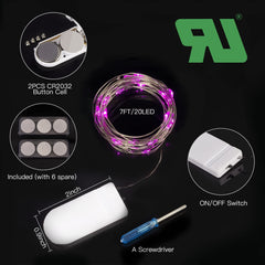 12 x 7 Feet / 20 LED / Pink