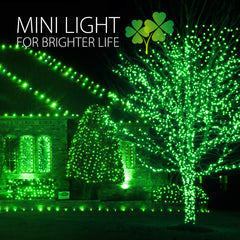 1 x 25 Feet / 100 Bulbs / Green / White Wire