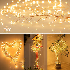 1 x 10 Feet / 200 LED / Warm White / Copper Wire