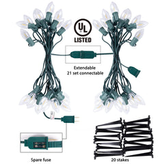 1 Pack / 25.7 Feet / 20 LED / Warm White