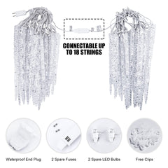 1 x 24.6 Feet / 20 Tubes / 100 LED / Cool White / Twinkle