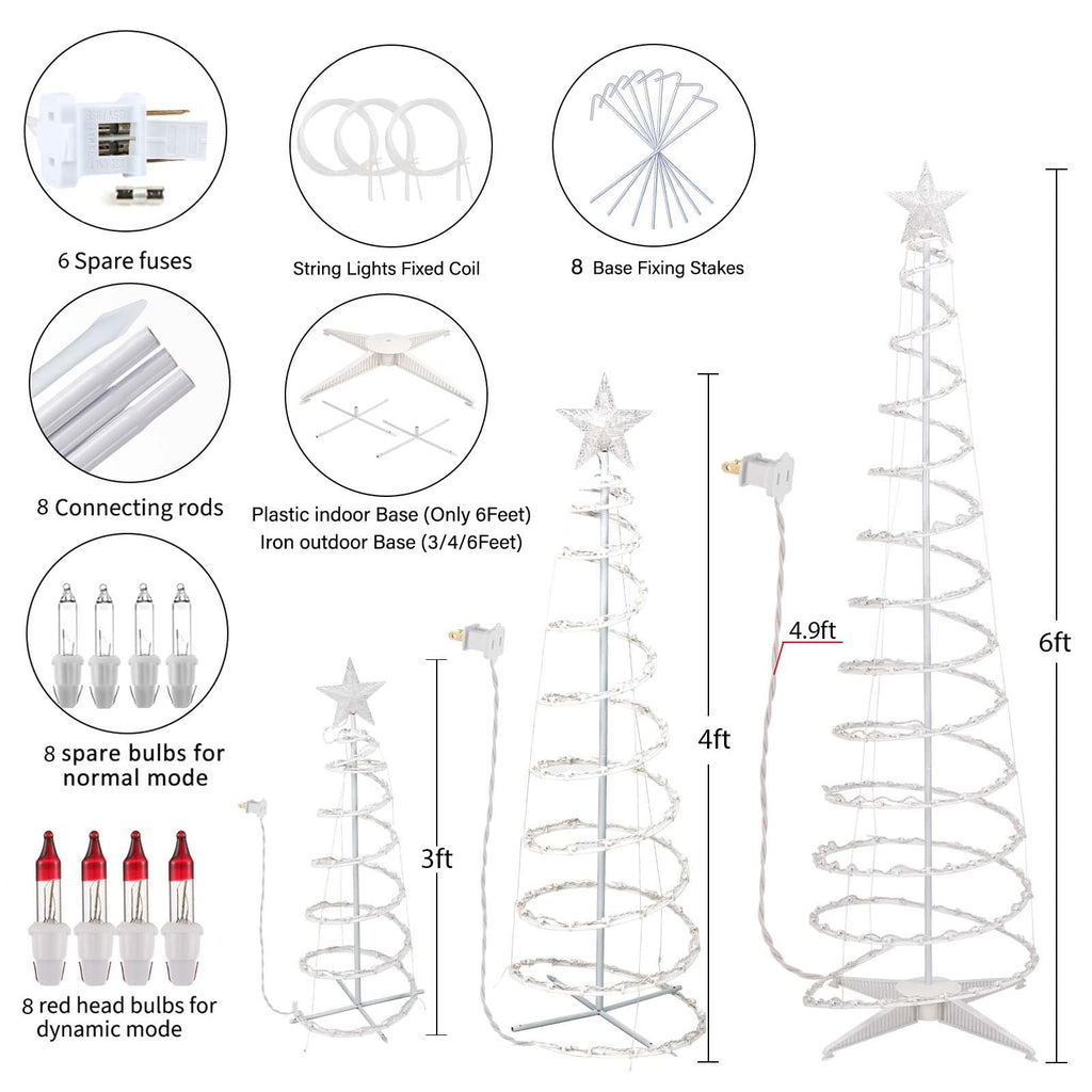 3 Pack / 3 ft + 4 ft + 6 ft / Warm White