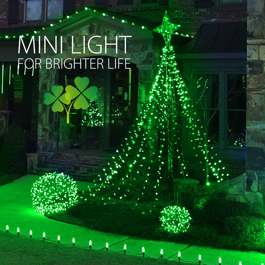 1 x 25 Feet / 100 Bulbs / Green
